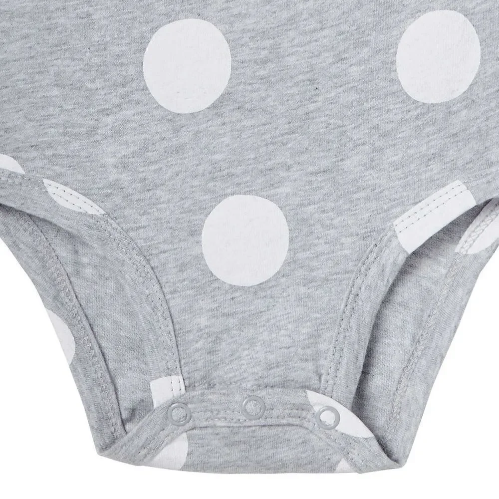 NEW! CARTER’S Girls 4 Pc Happy Peplum Bodysuit Pant Set- Pink, Grey & Blue Denim